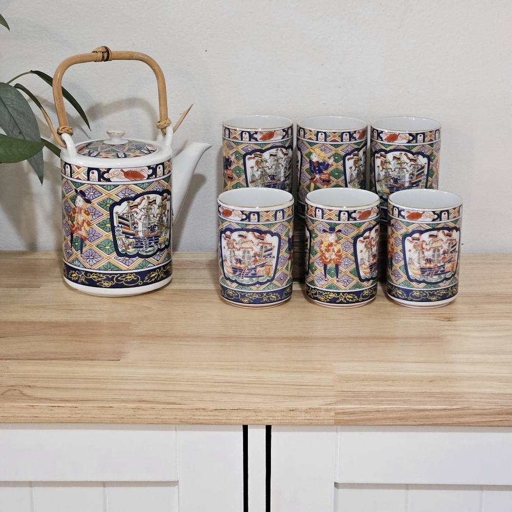 Vintage Japanese Porcelain Tea Set